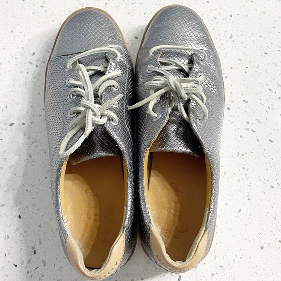 Sperry Gold Cup Women's Silver Lace-Up Shoes Size 8M STS95577 FISH SCALE RARE - Picture 10 of 10